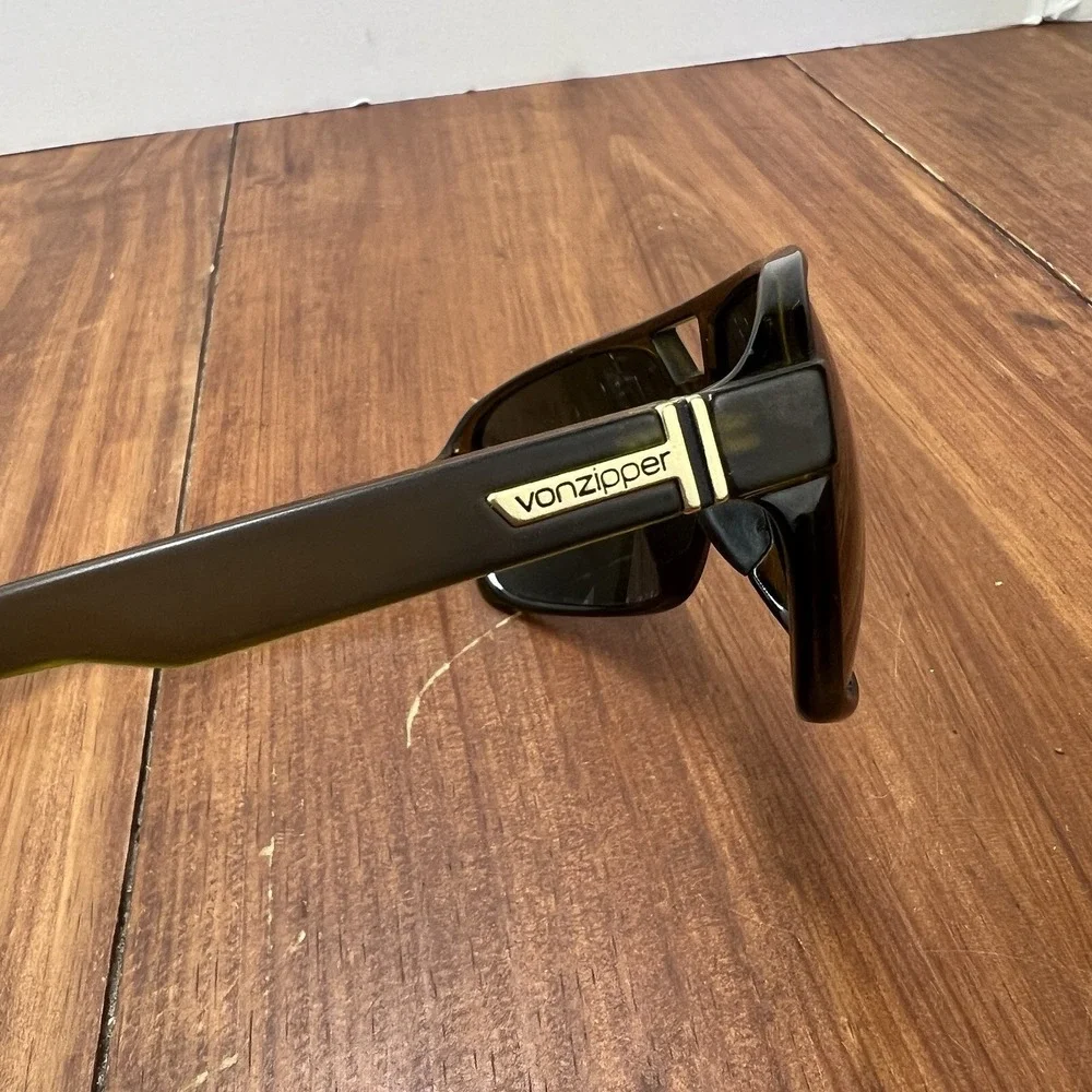 VonZipper Battlestations DECCO Olive Green Sunglasses Black Lenses Unisex